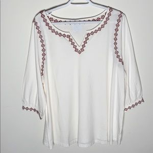 Ryllace organic cotton blend embroidered blouse size 1X